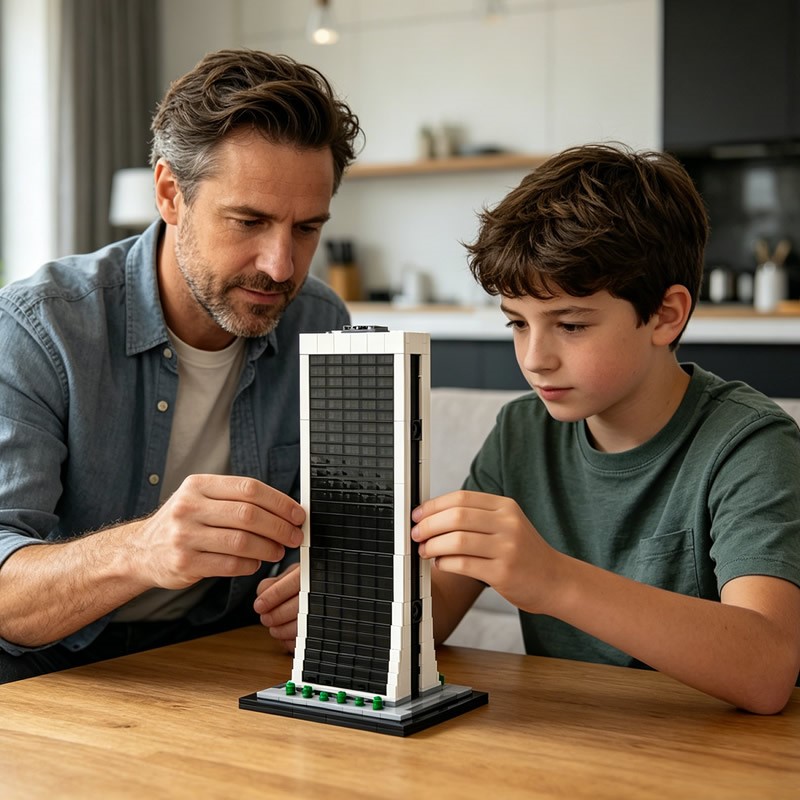 Kids Toys Nyc - โมเดลตึกสูงซีลีเรียส แมนฮัตตัน นิวยอร์ก ของโซโลว์ ชุดตัวต่อ MOC