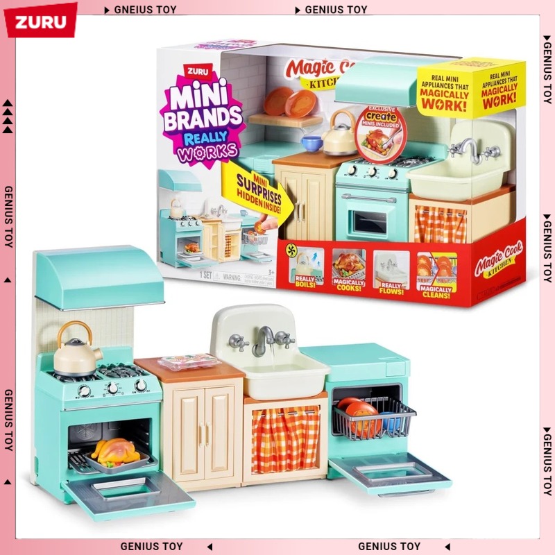 Kids Toys Kitchen Set - ชุดครัวมินิแบรนด์ส์ ซูรู เมจิก คุก คิทเช่น ซัพไพรส์