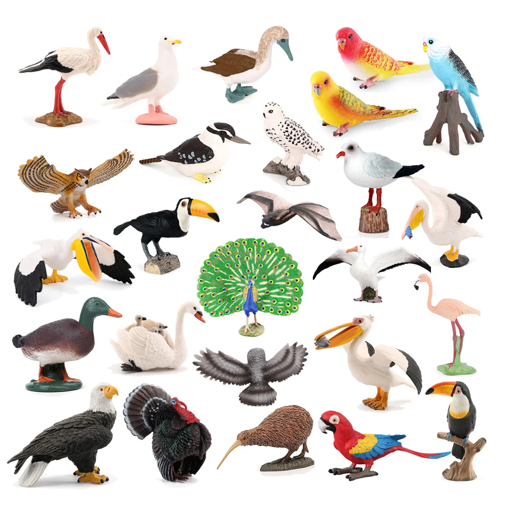 Kids Toys Under 200 - นกกีวีสัตว์ป่าตัวเลขนกยูง Phoenix Mallard ตุรกี Toucan Action