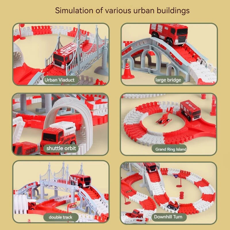 Fire Engine TRACK ประกอบรถวิศว - Sandbox Play Set บทวิจารณ์และราคา