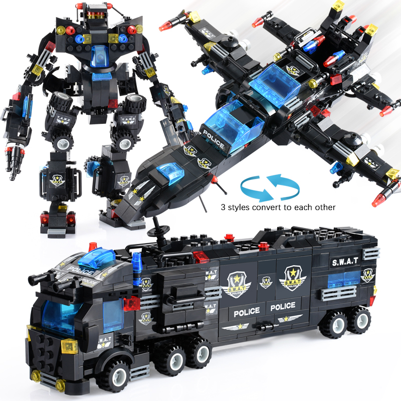 825 + PCSตำรวจเมืองบล็อกอาคาร8 - Kids Toys Under £5 บทวิจารณ์และราคา
