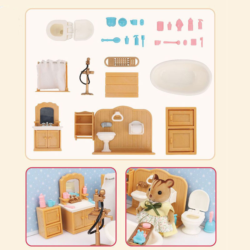 Dollhouse Miniature ของขวัญกล่ - Kids Toys Kitchen Set บทวิจารณ์และราคา