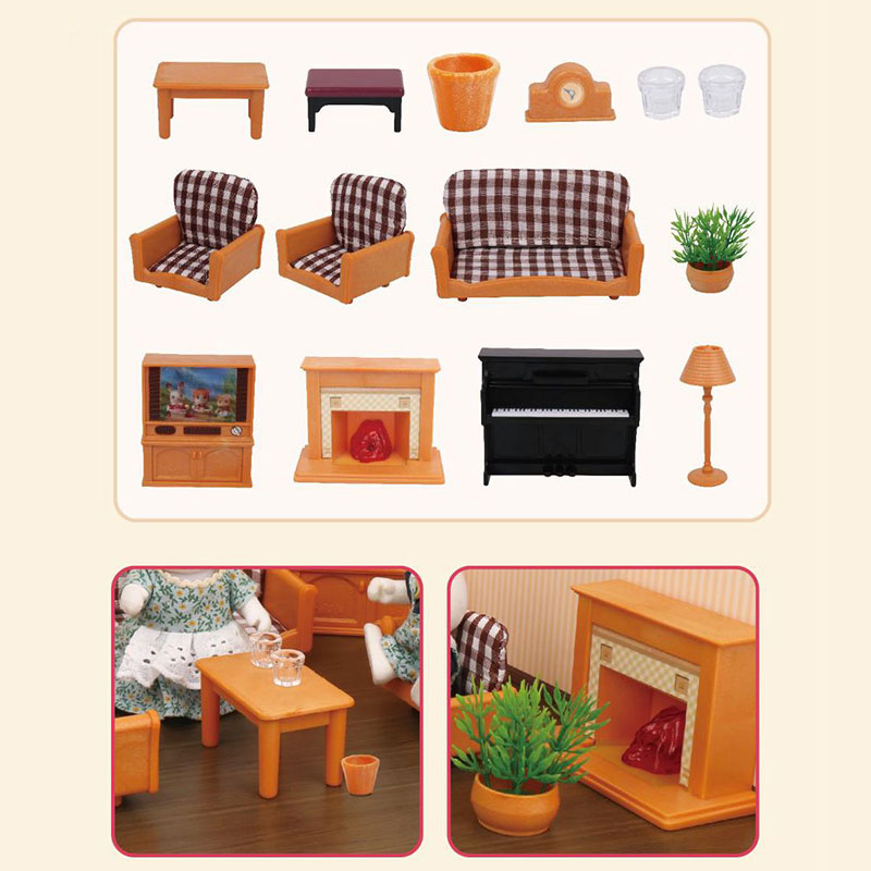 Dollhouse Miniature ของขวัญกล่ - Kids Toys Kitchen Set บทวิจารณ์และราคา