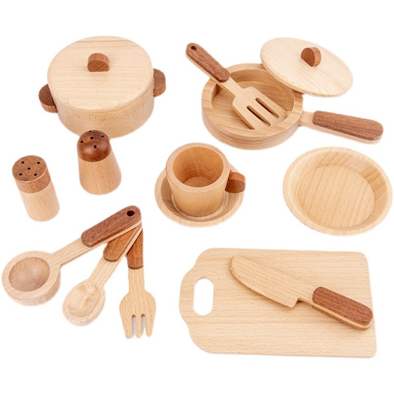ชุดครัวไม้บีชสำหรับเด็กของเล่น - Kids Toys Kitchen Set บทวิจารณ์และราคา