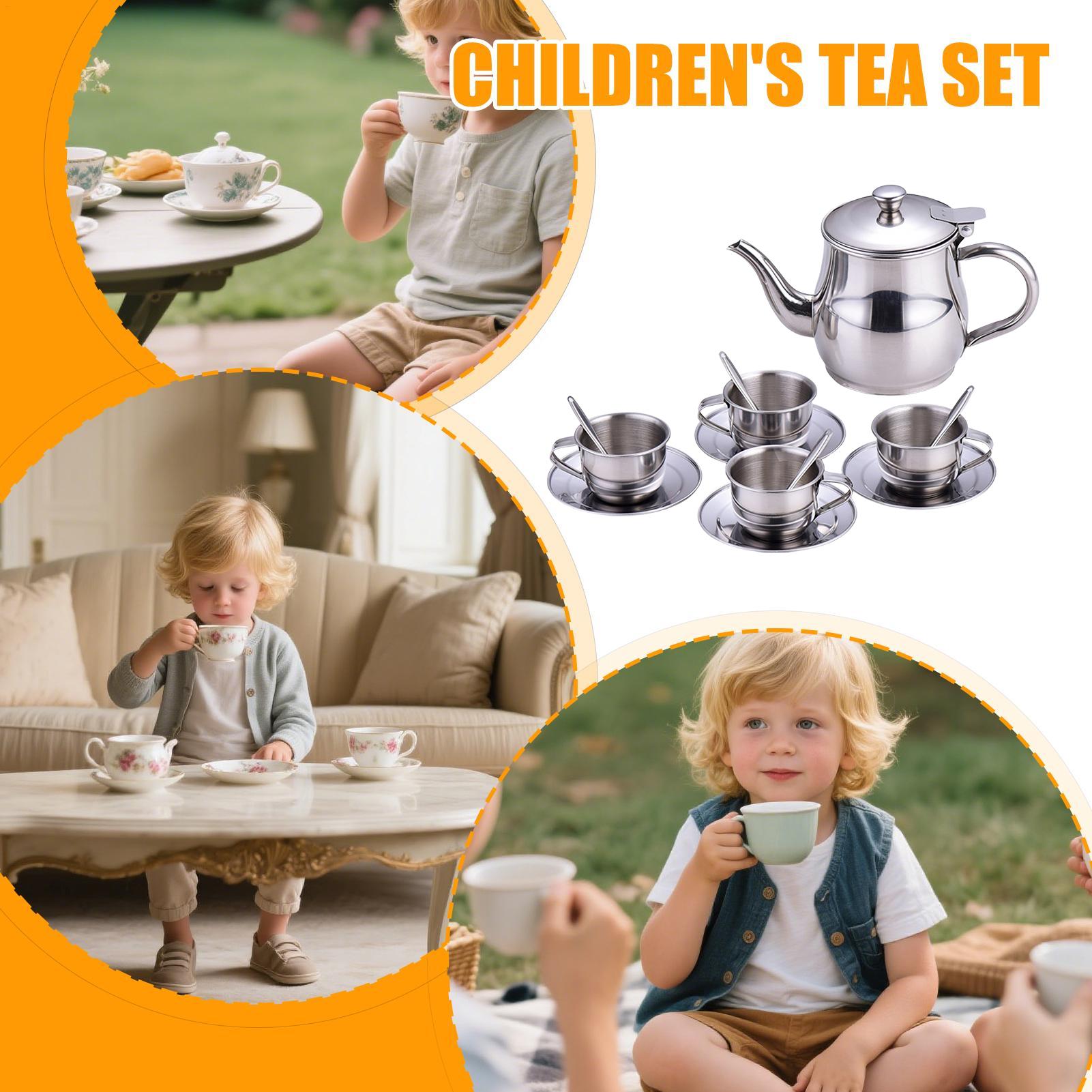ชุดน้ำชาสำหรับเด็กผู้หญิง ชุดก - Kids Toys Kitchen Set บทวิจารณ์และราคา