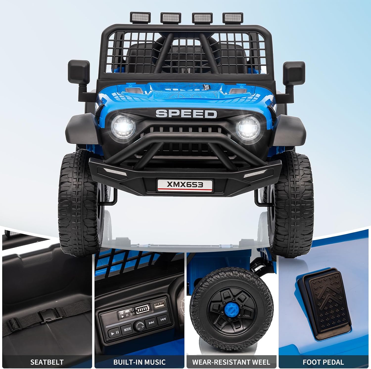 รถจี๊ปไฟฟ้าสำหรับเด็กแบบที่นั่ - Kids Toys Jeep บทวิจารณ์และราคา