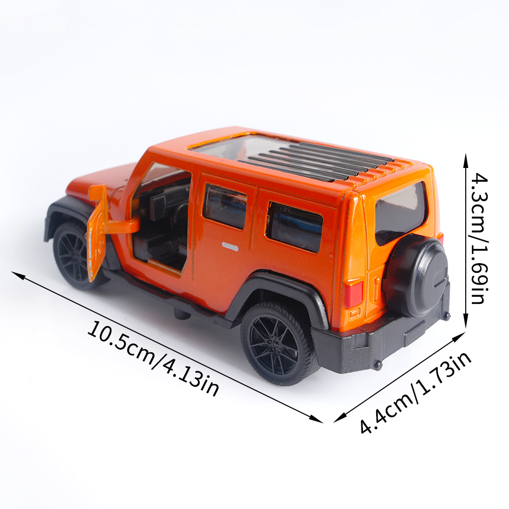 1:43 โมเดลรถจี๊ปสีส้มแบบหล่อขึ - Kids Toys Jeep บทวิจารณ์และราคา