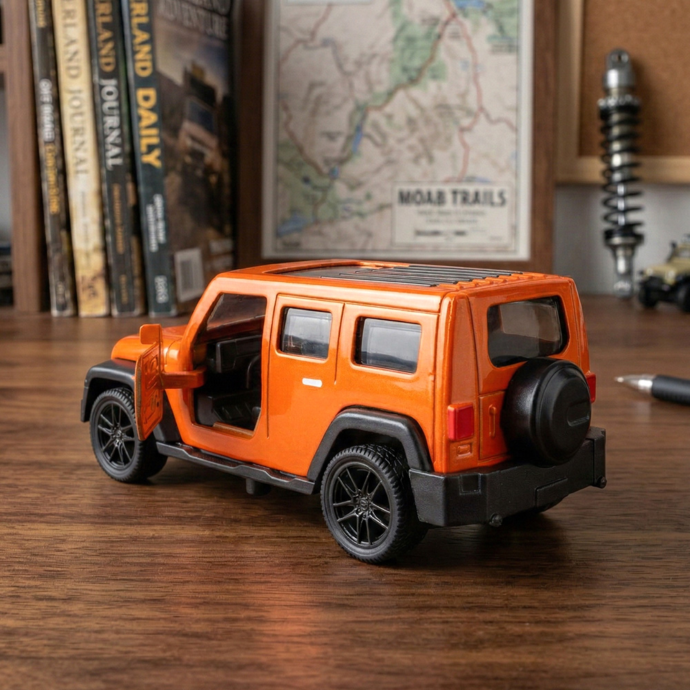 1:43 โมเดลรถจี๊ปสีส้มแบบหล่อขึ - Kids Toys Jeep บทวิจารณ์และราคา