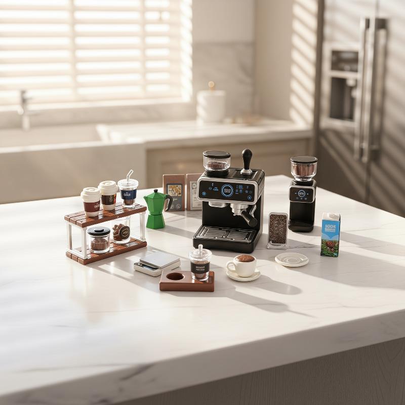 ชุดเครื่องชงกาแฟและถ้วยขนาดเล็ - Kids Toys Kitchen Set บทวิจารณ์และราคา