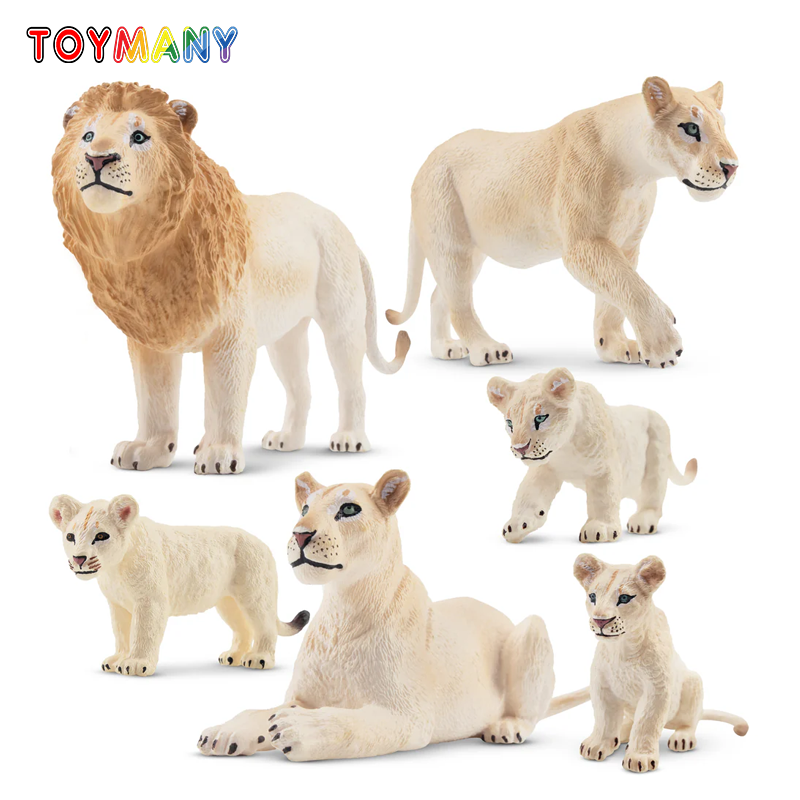 6 ชิ้นจําลอง White Lion ครอบคร - Sandbox Play Set บทวิจารณ์และราคา