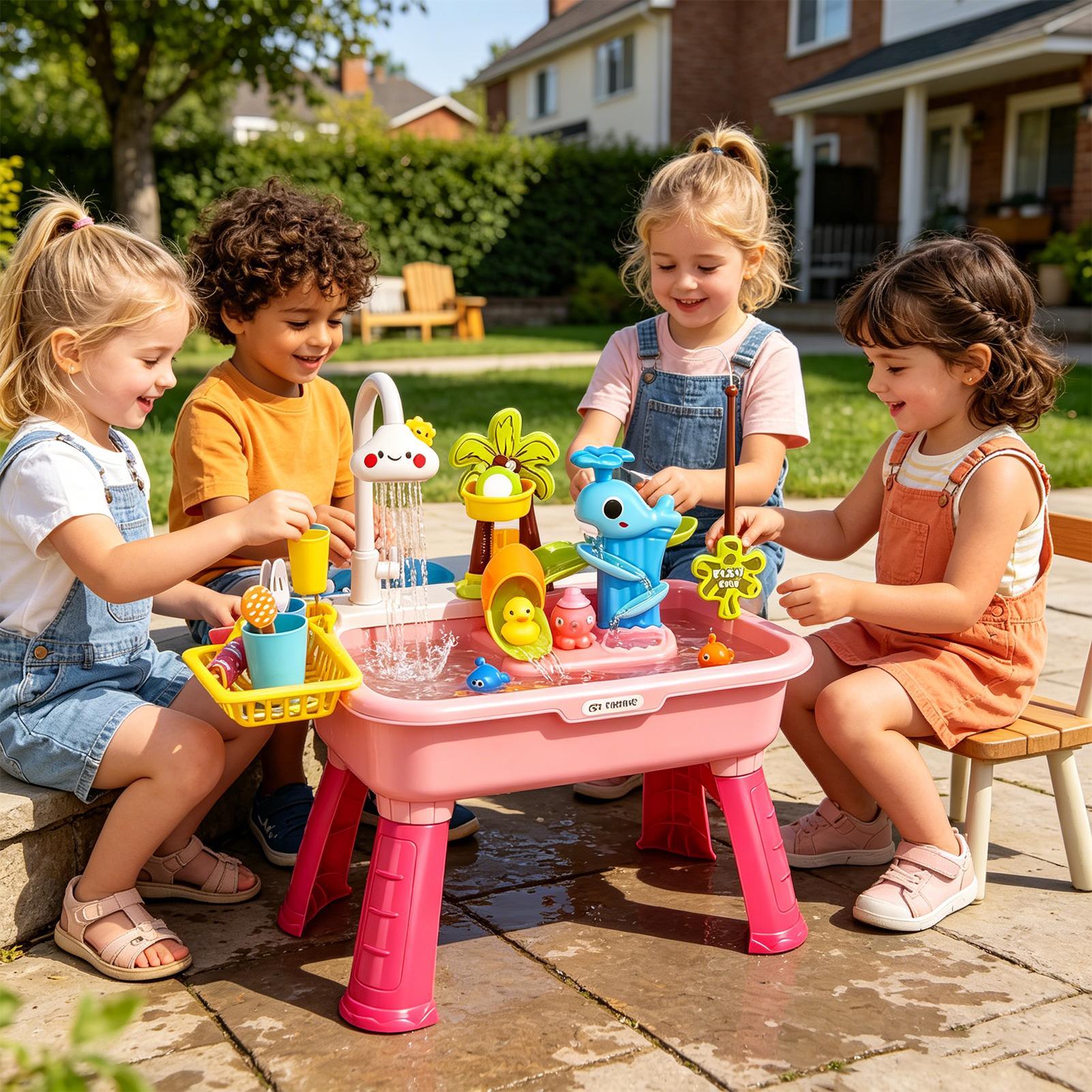 อ่างล้างจานไฟฟ้าสำหรับเด็กพร้อ - Kids Toys Kitchen Set บทวิจารณ์และราคา