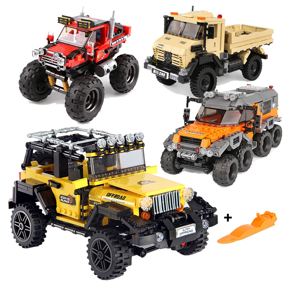 DIY รถบรรทุก Building Block ชุ - Kids Toys Jeep บทวิจารณ์และราคา